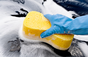 washing a car by hand